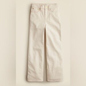 J. Crew Cream Wide-Leg Jeans